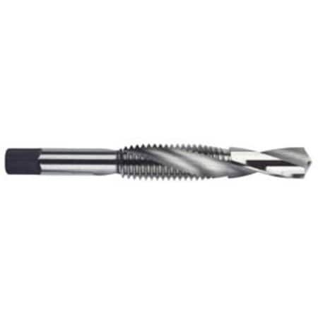 Combination Drill And Tap, Spiral Flute, Series 2080, Imperial, 0377 Dia X 1 Drill, 71614 UNC